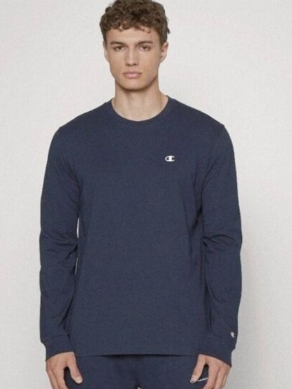 Champion Men's Dark Blue Long Sleeve Tee